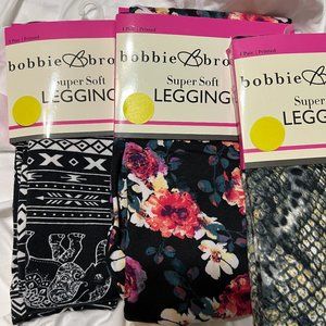 3 Bobbie Brooks SUPER SOFT Leggings (3 pairs) | large